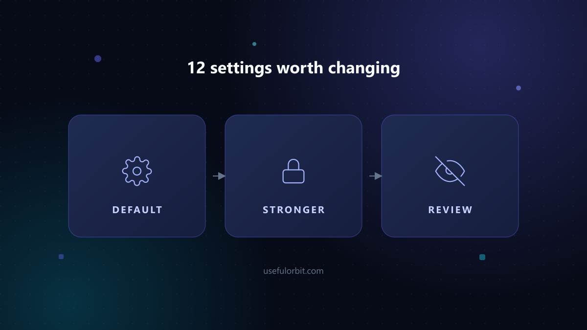 Illustration: 12 settings worth changing