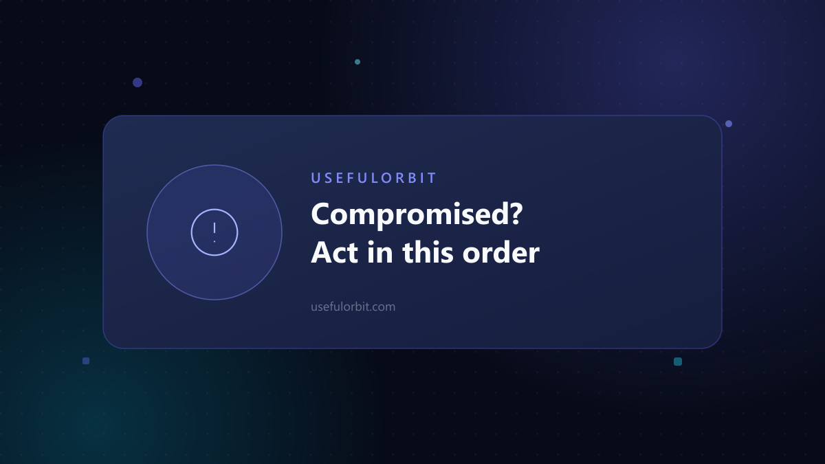 Illustration: Compromised extension, calm response