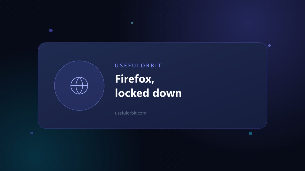 Illustration: Firefox privacy, dialed in