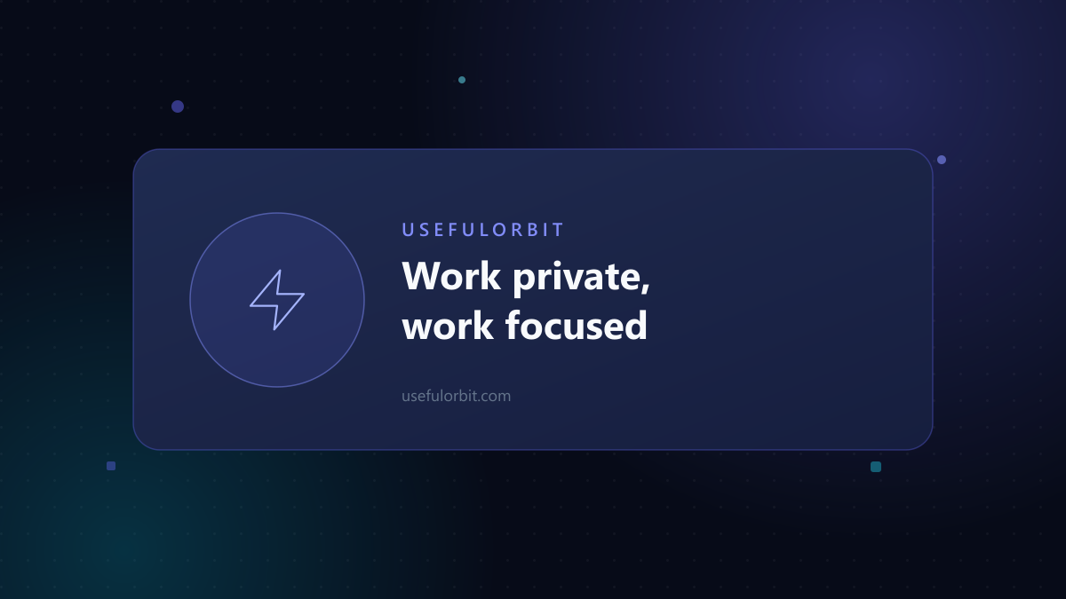 Illustration: Work private, work focused