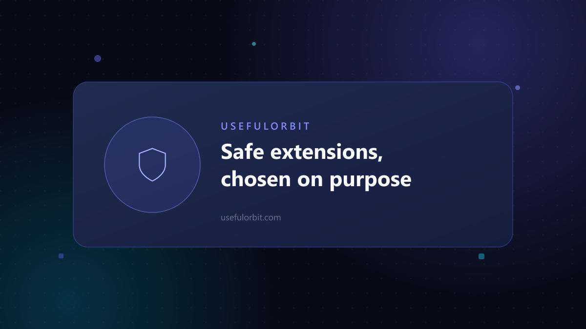 Illustration: Safe extensions, chosen on purpose